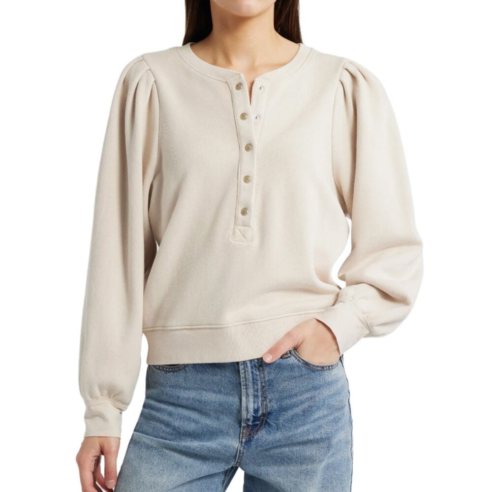 Rails Mariana Cotton French Terry Henley Sweatshirt